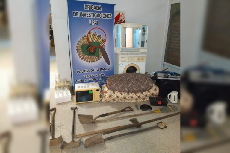 A raíz de un allanamiento la Brigada de Investigaciones de Pico recuperó elementos que habían sido robados de una vivienda el mes pasado