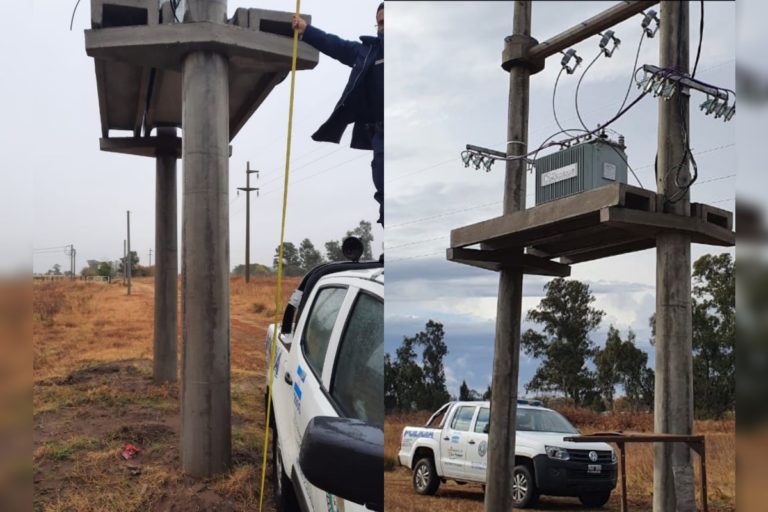La Policía demoró a un joven en Dorila luego de encontrarlo robando accesorios de cobre de un transformador