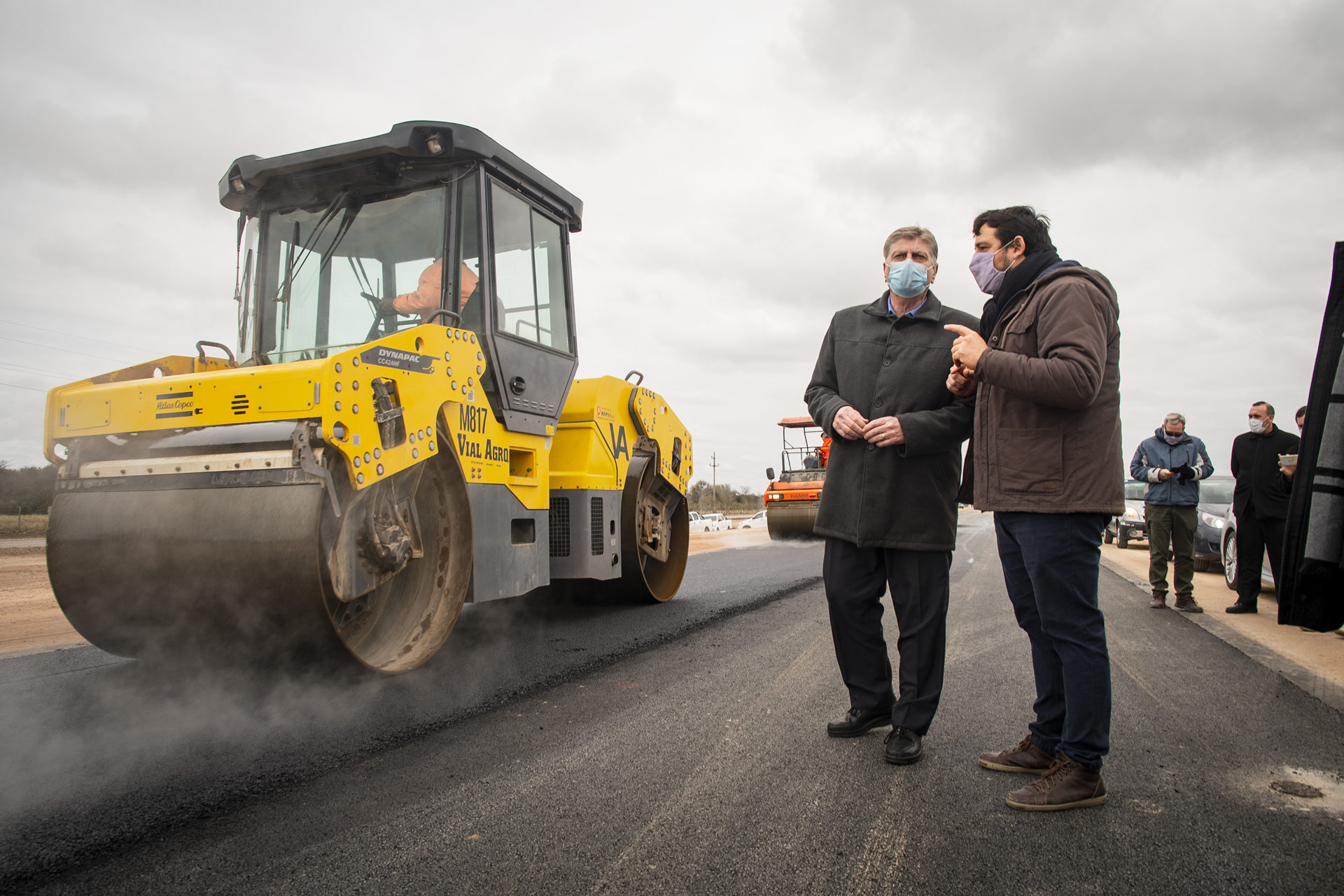 Ziliotto recorrió los trabajos en la Ruta 4: “La idea es llegar a fin de año con la obra lo más avanzada posible”