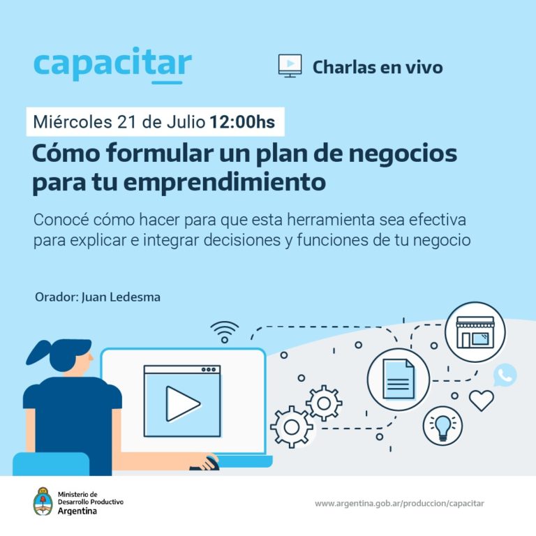 Invitan a participar del curso sobre formulación de un plan de negocios para emprendimientos