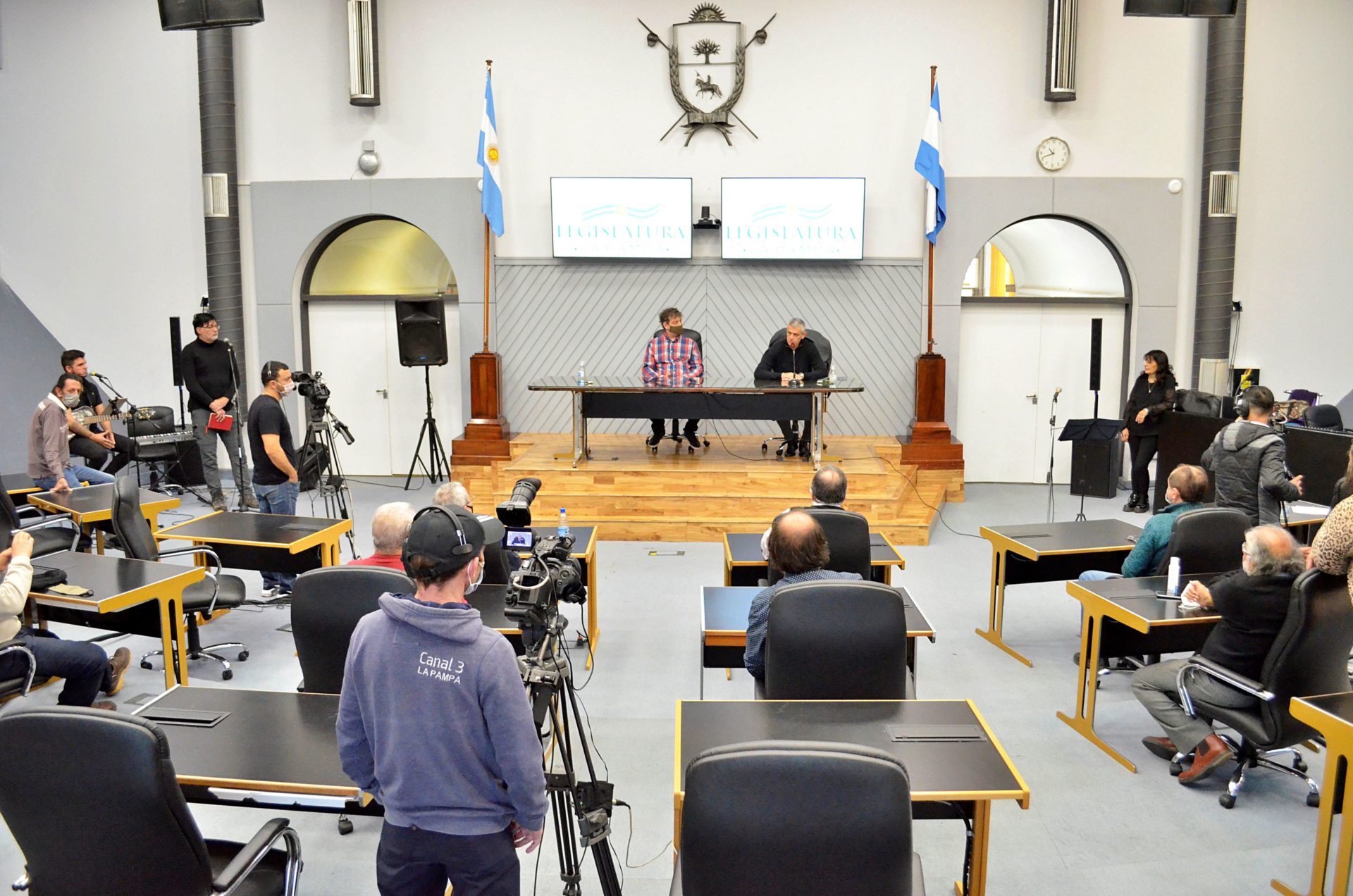 Grabación del programa especial “Los olvidados del agua”: “será un latido poderoso de nuestro pueblo pampeano”, celebró Mariano Fernández