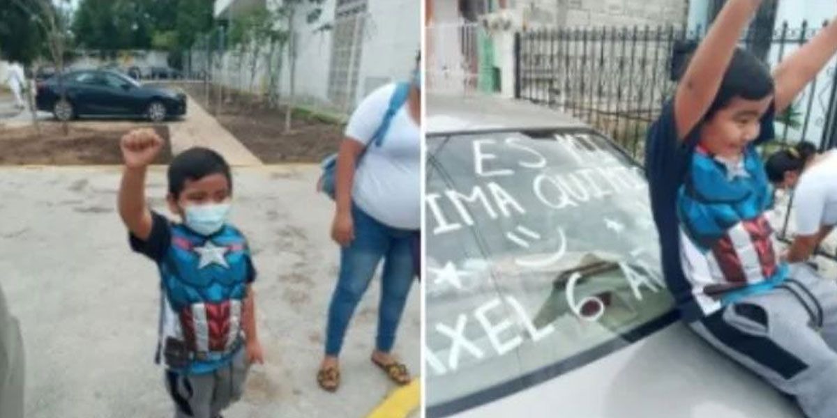 Todo un guerrero: el niño mexicano que con 6 años, venció al cáncer y celebró a lo grande