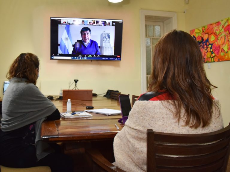 Fernanda Alonso y Daniela Cabrino participaron de un encuentro virtual con el ministro Daniel Arroyo
