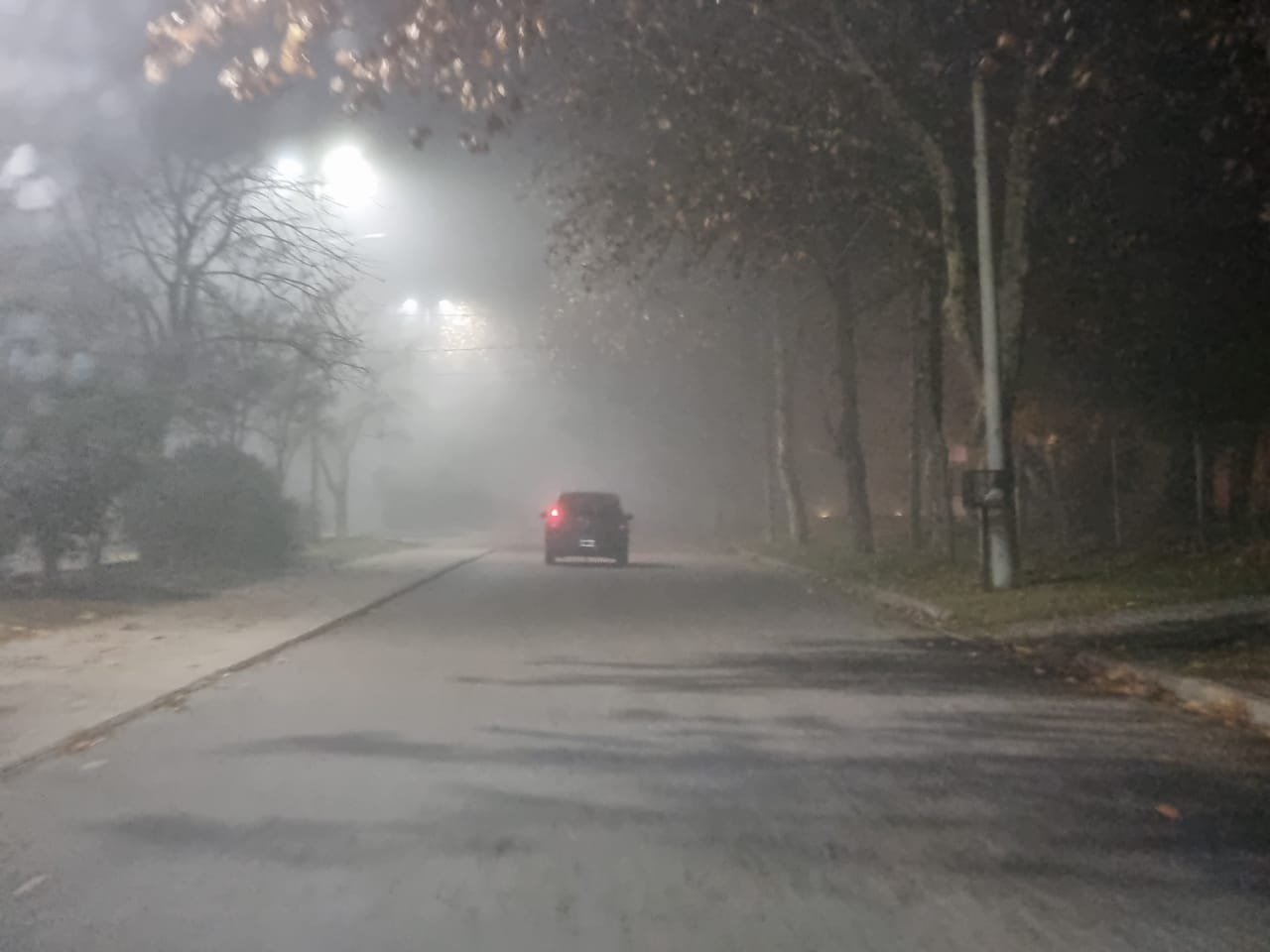 Miércoles de niebla en General Pico: piden circular con precaución