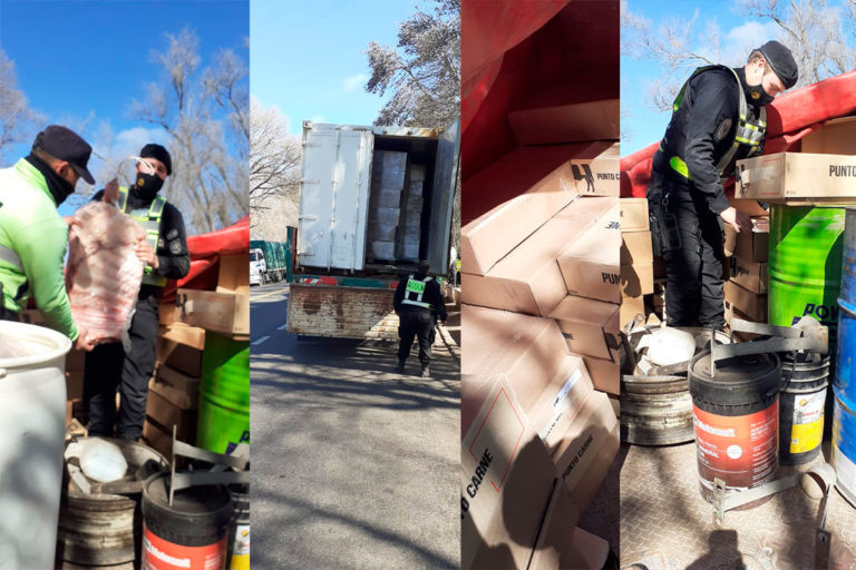 Interceptaron y decomisaron 77 costillares en La Pampa que eran transportados en “forma irregular”