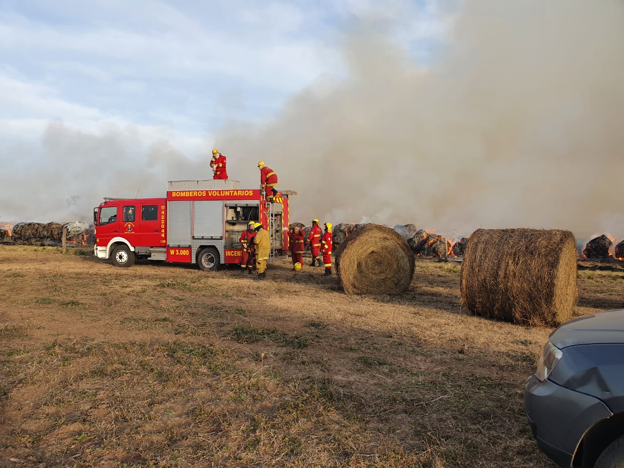 Se le quemaron 45 rollos a un productor rural de la zona de Vértiz