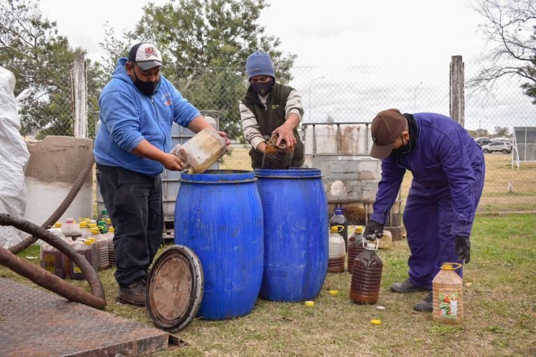El municipio logró el acopio de 1700 litros de aceites vegetales usados para su posterior tratamiento durante el primer semestre del año 2021