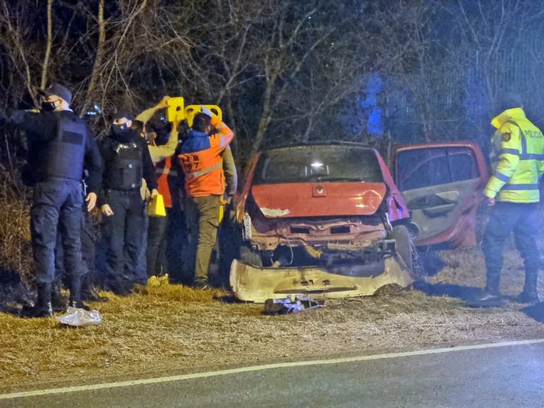 Vuelco a la salida de General Pico:  el conductor fue hospitalizado