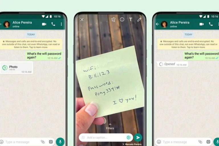 WhatsApp habilitó la opción de enviar fotos o videos que solo se pueden ver una vez
