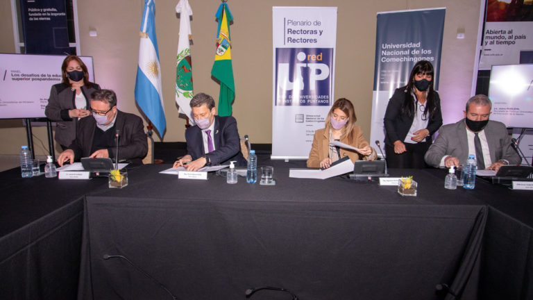 La UNLPam firmó acuerdo con las tres universidades nacionales de San Luis