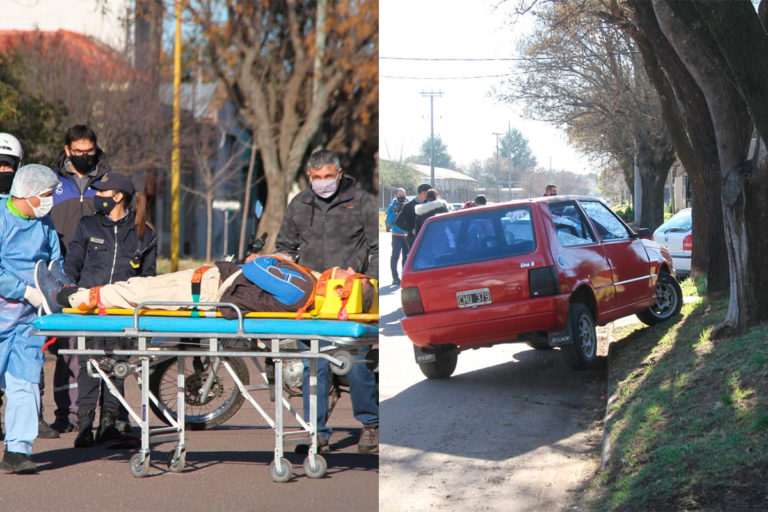 General Pico: dos accidentes en minutos de diferencia, en la misma calle pero en diferentes puntos de la ciudad