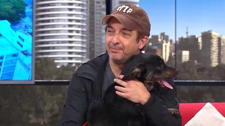Darín encontró un perro en la calle y apareció en un programa de televisión para ubicar al dueño