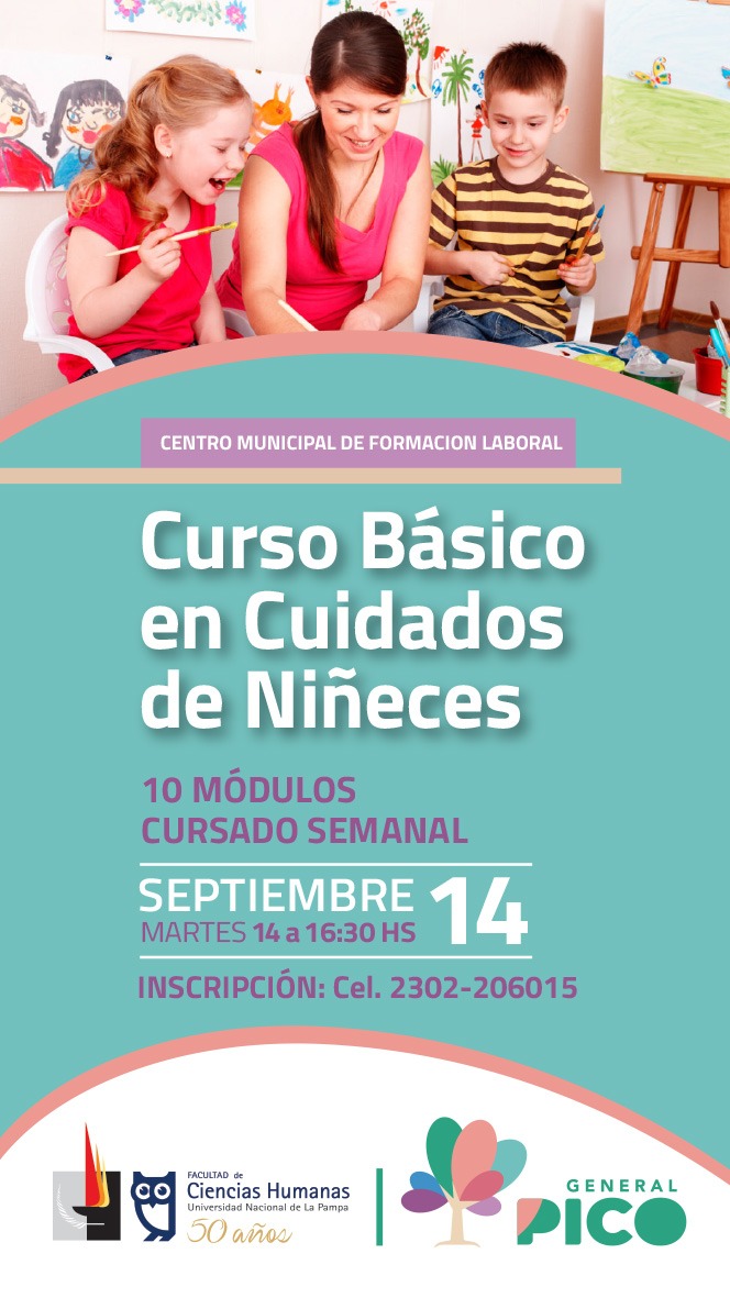 Comenzarán a dictar en General Pico el “Curso básico en Cuidado de Niñeces”