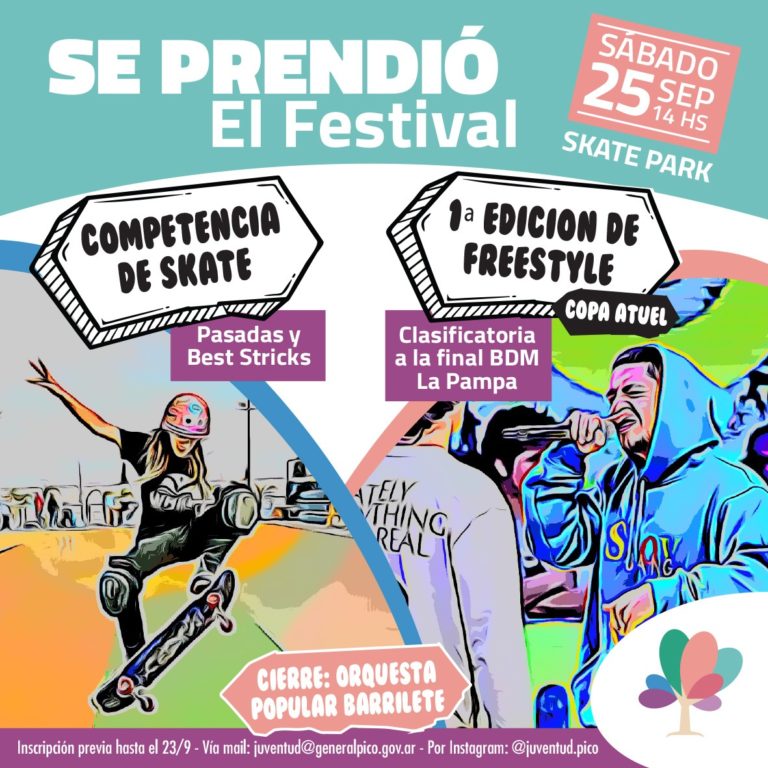 Realizarán festival de Skate y Freestyle en General Pico