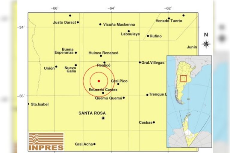 Un sismo superficial se sintió anoche en Caleufú