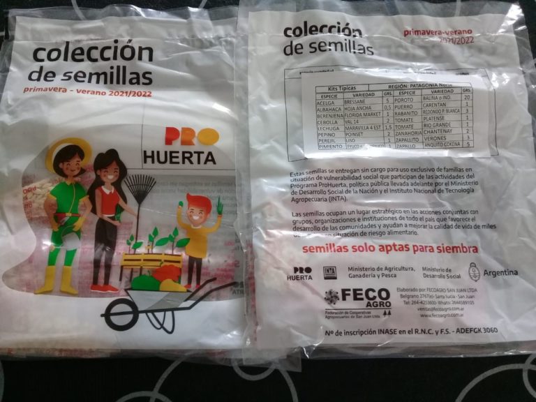 Desde mañana el INTA comenzará a entregar semillas del ProHuerta en General Pico
