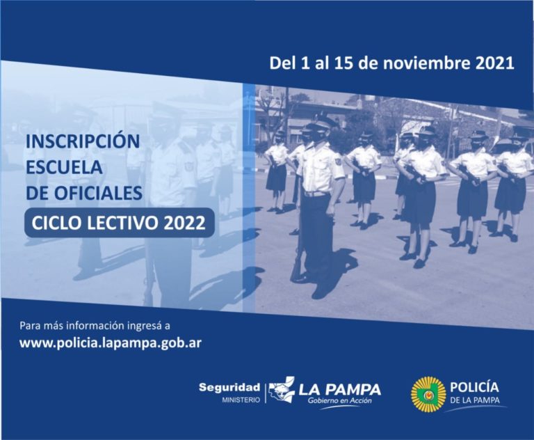 Comenzará la inscripción para la carrera de Oficiales de la Policía de La Pampa