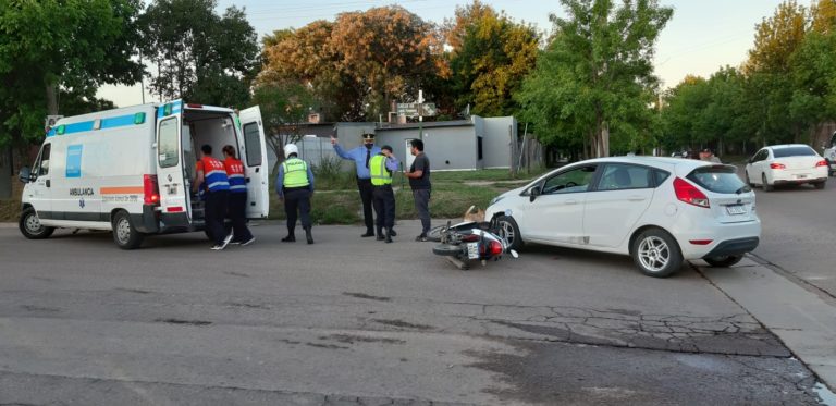 Dos choques en 20 minutos en General Pico: Sólo un motociclista fue hospitalizado