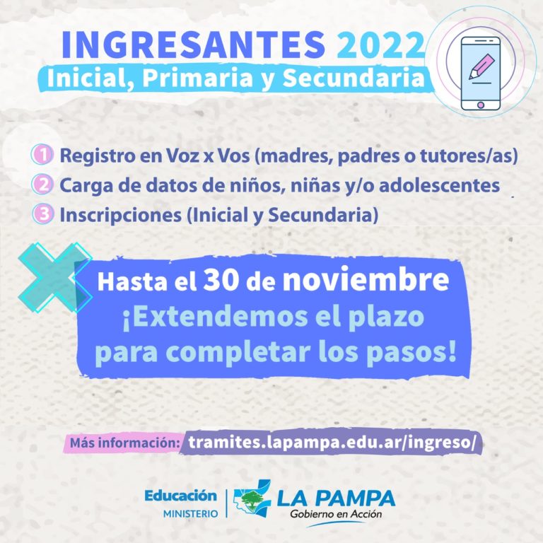 Ingresantes 2022: extienden el plazo para completar el procedimiento