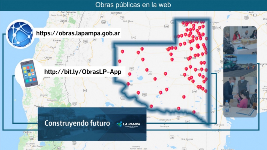 El Gobierno pampeano lanzo una web para seguir la obra pública localidad por localidad de forma online