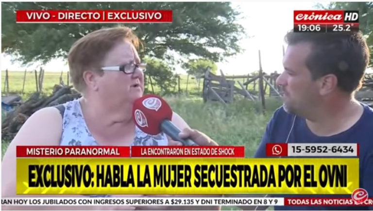 Desde el Centro de Estudios UFO criticaron la nota de “Crónica TV” a Irma, la mujer que habría sido abducida en La Pampa
