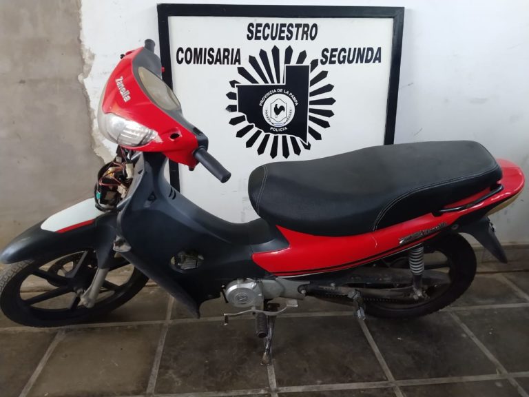General Pico: Tras un allanamiento la policía logró recuperar una motocicleta robada