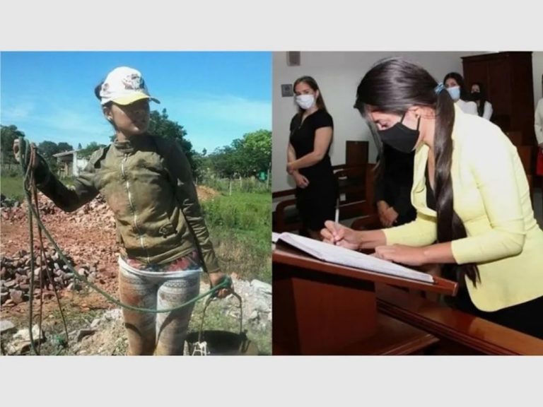Paraguay: trabajó de albañil para pagar sus estudios y se recibió de abogada