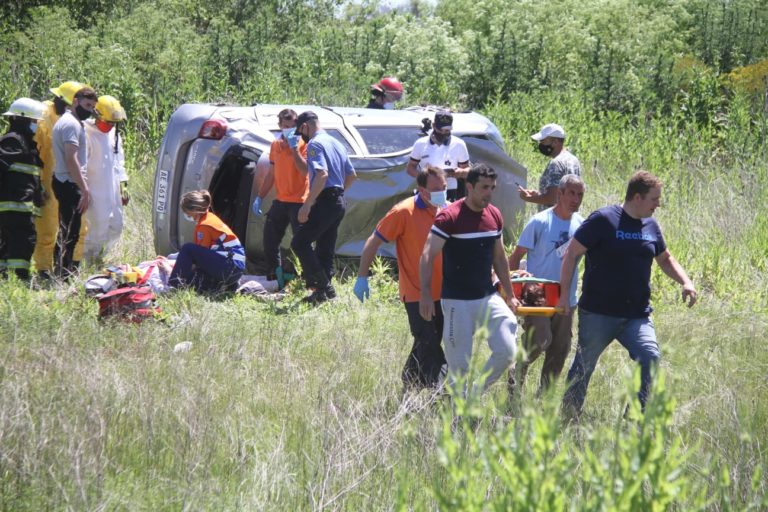 Vuelco con lesionados en ruta provincial 1 entre General Pico y Trebolares