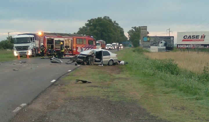 Accidente en ruta Nacional 35: “La pareja que se movilizaba en el automóvil es oriunda de Vértiz y se encuentra estable”, dijo el comisario inspector Aranguez