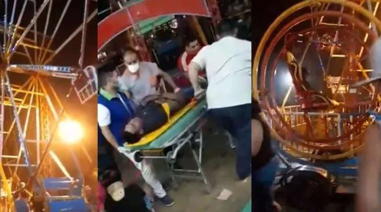 Un papá y su hijo cayeron al vacío de “La vuelta al Mundo” en un parque de diversiones de José C. Paz: están graves