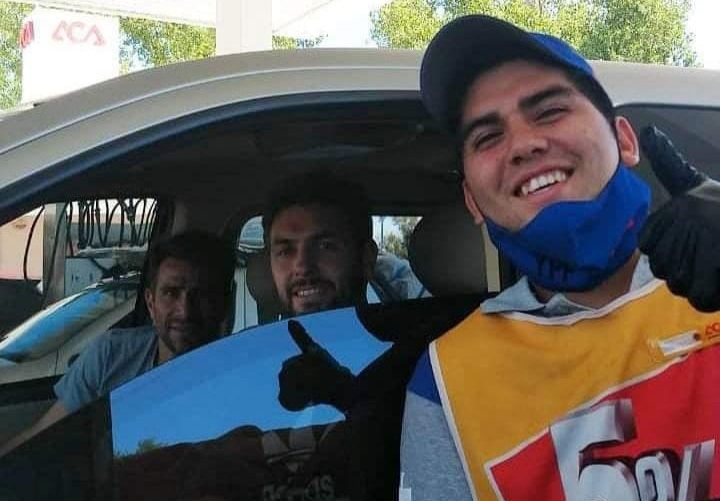 Leo Ponzio y Germán Lux estuvieron de paso por La Pampa