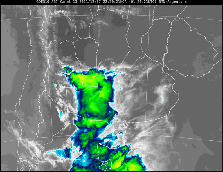 Aviso a corto plazo por “tormentas fuertes con lluvias intensas y ráfagas” para General Pico y una importante zona de La Pampa