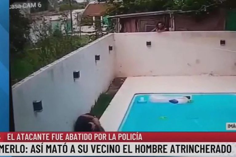Video: así mató a su vecino el hombre atrincherado que fue abatido por la Policía en Merlo