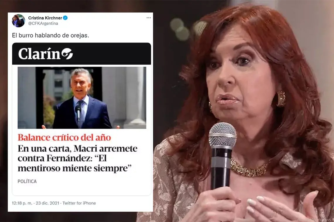 Cristina Kirchner cruzó a Mauricio Macri por tratar a Alberto Fernández de mentiroso: “El burro hablando de orejas”