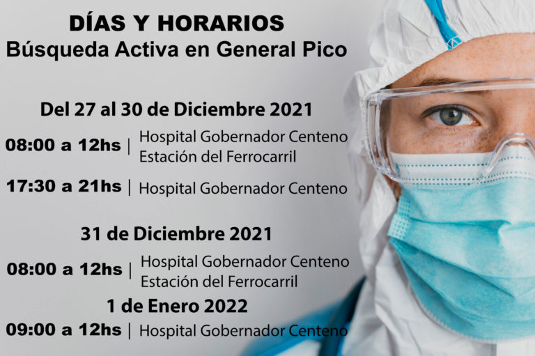 Mirá los lugares y horarios de los test COVID-19 en General Pico
