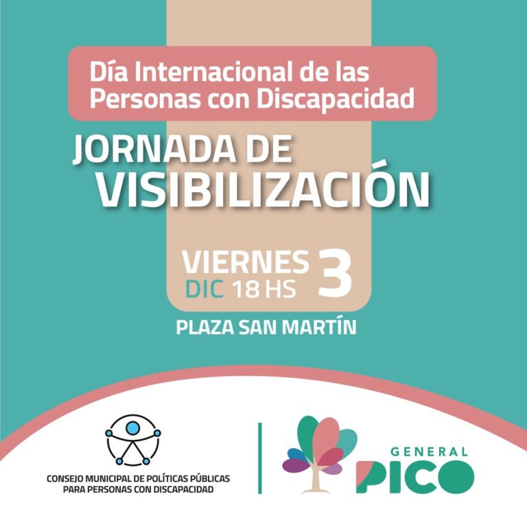 General Pico: realizarán jornada de visibilización por el Día Internacional de las Personas con Discapacidad