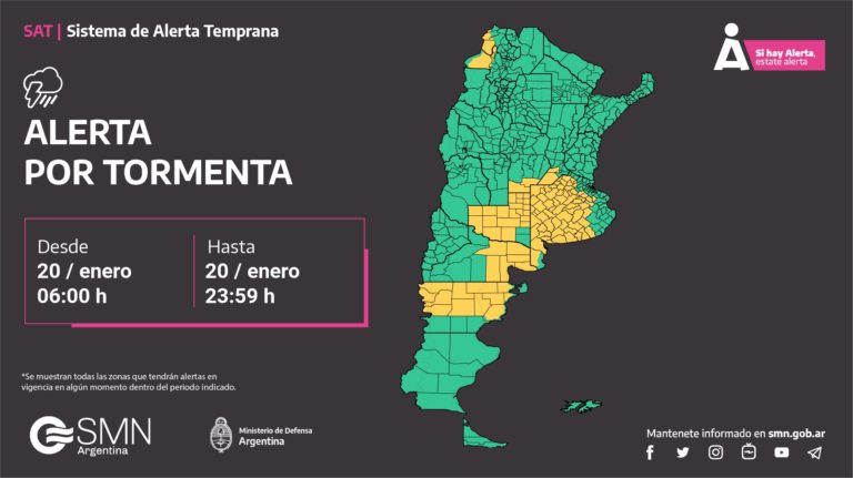 Gran parte de La Pampa en alerta por tormentas y posible caída de granizo