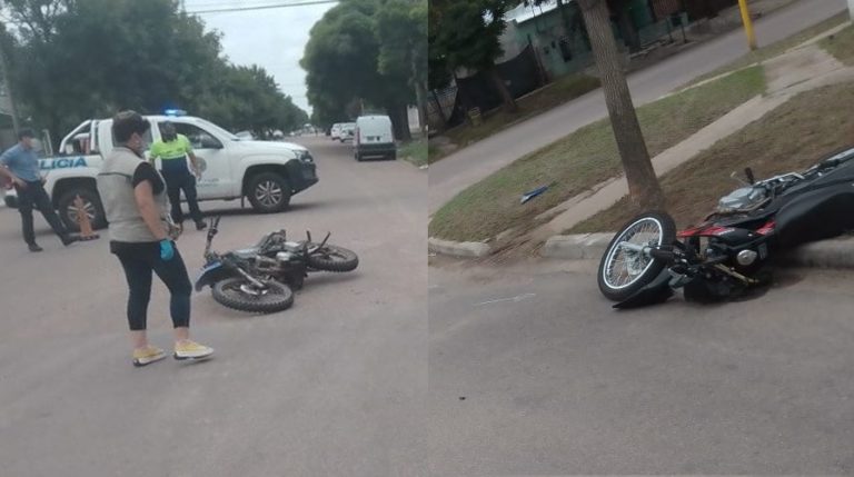 Fuerte choque entre motos en calle 120 y 13: Dos jóvenes fueron hospitalizados