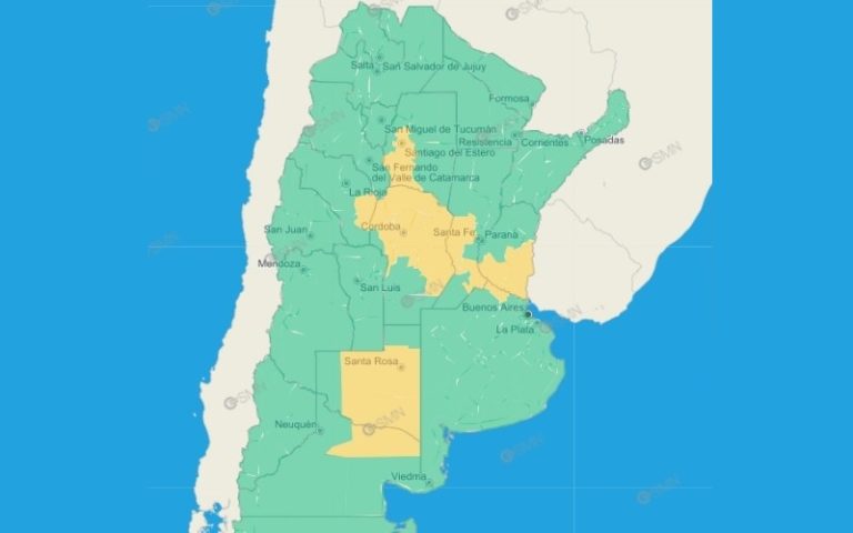 Alerta por tormentas para gran parte de La Pampa: Abundante caída de agua y posible granizo