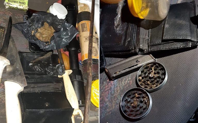 Detuvieron a un hombre que realizaba “maniobras extremas” en el auto: Le secuestraron cuchillos, municiones y 30 gramos de marihuana