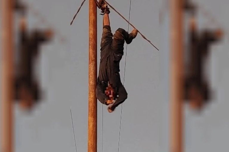 Chubut: quiso robar cables de cobre, se electrocutó y quedó colgado dos horas hasta que lo rescataron