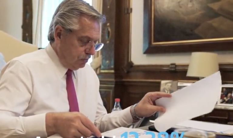Alberto Fernández anunció un aumento de las jubilaciones del 12,28% y la mínima superará los 32 mil pesos