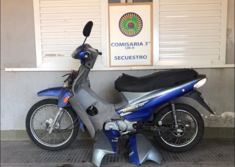 Recuperan una motocicleta que había sido robada a la madrugada