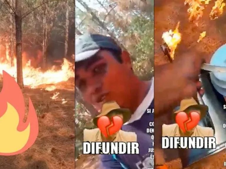 Habló el joven que se grabó prendiendo fuego un bosque: “Mis jefes me dieron la orden”