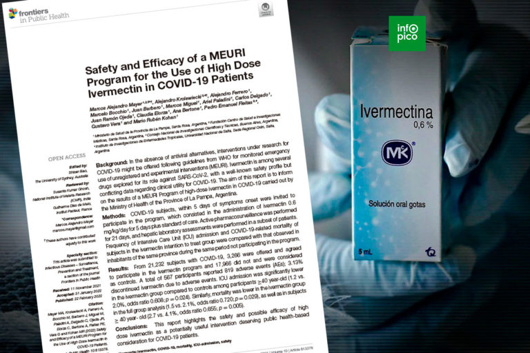 Revista científica internacional publicó el programa de intervención monitoreado con Ivermectina implementado en La Pampa