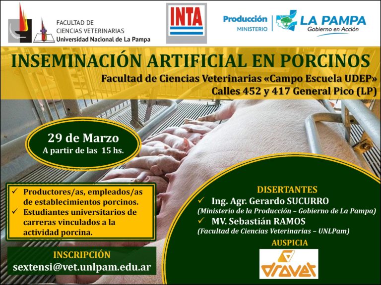 Dictarán un curso de Inseminación Artificial en Porcinos