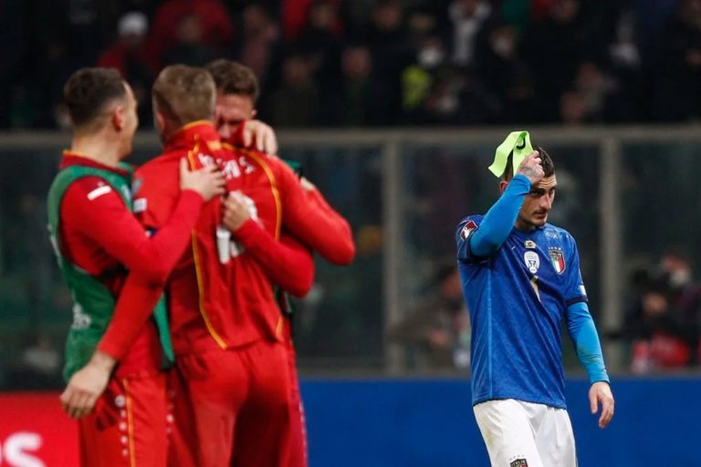 Italia cayó ante Macedonia del Norte y se quedará sin Mundial por segunda vez consecutiva