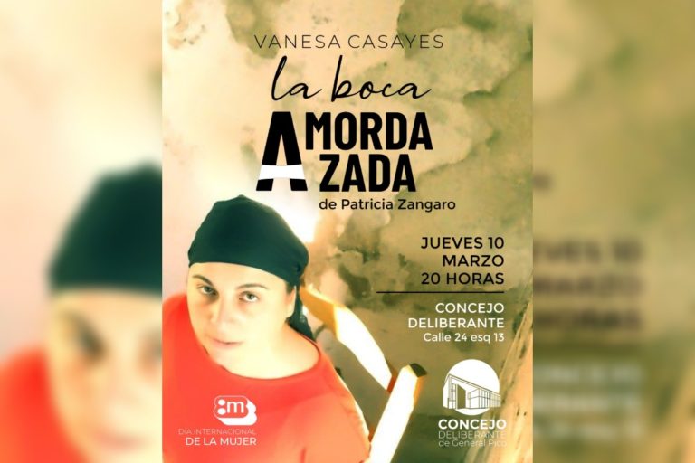 La obra de teatro “La Boca Amordazada” se presentará este jueves en el Concejo Deliberante