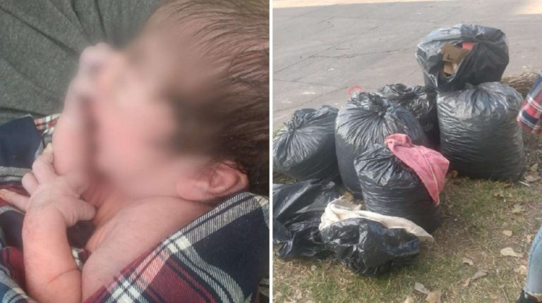 Video: así abandonaban y encontraban a la bebé recién nacida