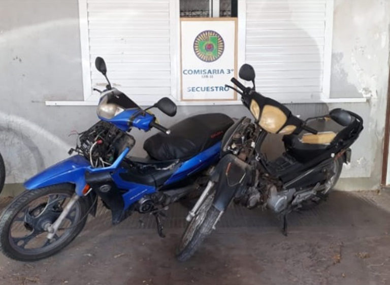 La Policía recuperó dos motos robadas y demoró a dos menores de 15 y 17 años
